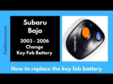 Subaru Baja Key Fob Battery Replacement (2003 - 2006)