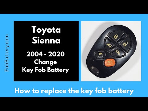 Toyota Sienna Key Fob Battery Replacement (2004 - 2020)