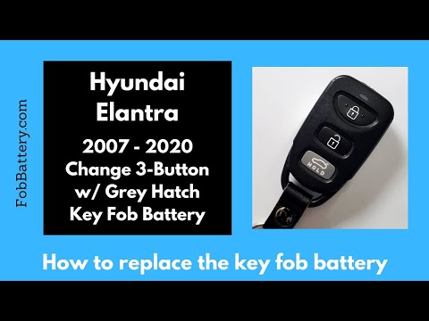 Hyundai Elantra Key Fob Battery Replacement (2007 - 2020)