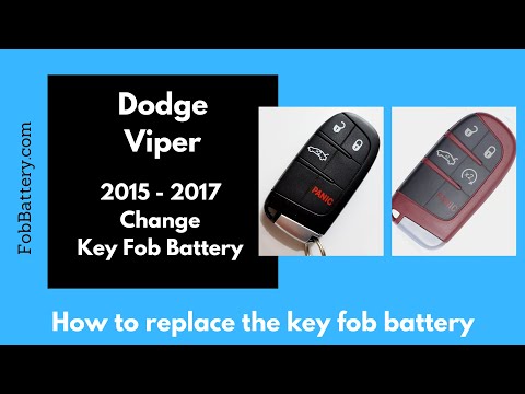 Dodge Viper Key Fob Battery Replacement (2015 - 2017)