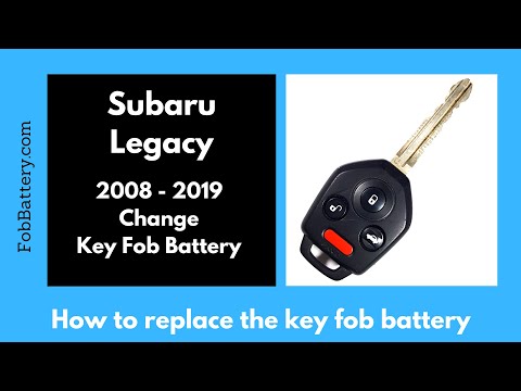 Subaru Legacy Key Fob Battery Replacement (2008 - 2013)