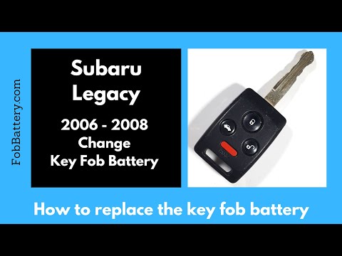 Subaru Legacy Key Fob Battery Replacement (2006 - 2008)