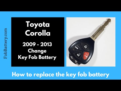 Toyota Corolla Key Fob Battery Replacement (2009 - 2013)