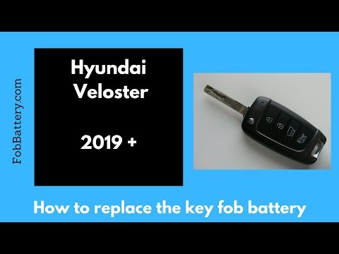 2019 Hyundai Veloster Keyless Entry Flip Key Fob Battery Replacement