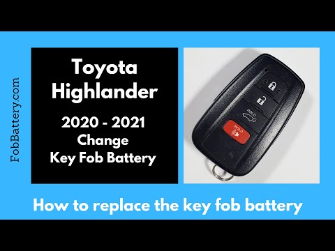 Toyota Highlander Key Fob Battery Replacement (2020 - 2021)