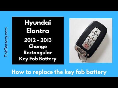 Hyundai Elantra Key Fob Battery Replacement (2012 - 2013)