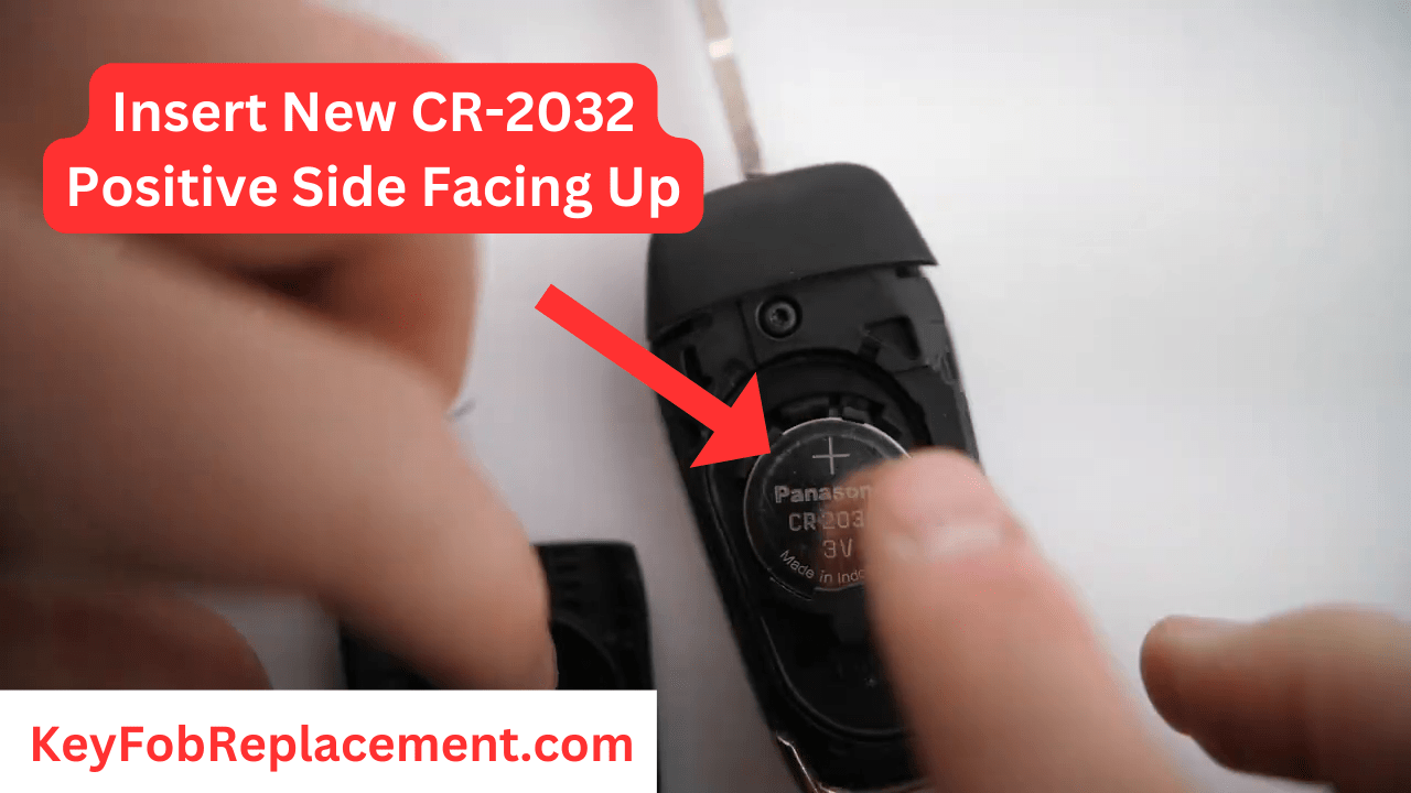Ford Ranger 2019 Replace CR2032 battery, positive up