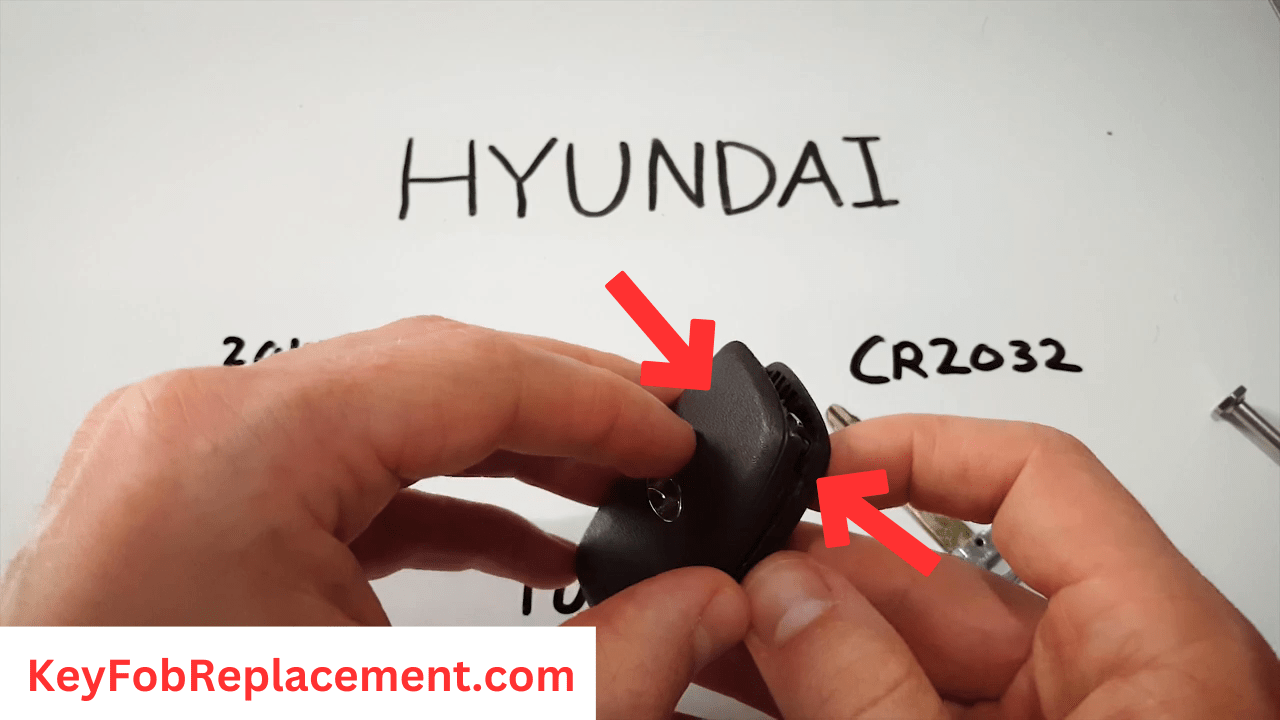 Hyundai Tucson Reattach halves, insert key, test