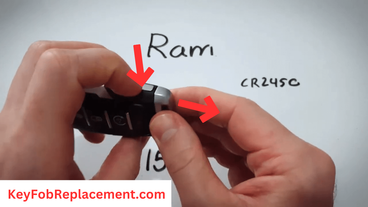 Ram 1500 rec key Press silver button to release key