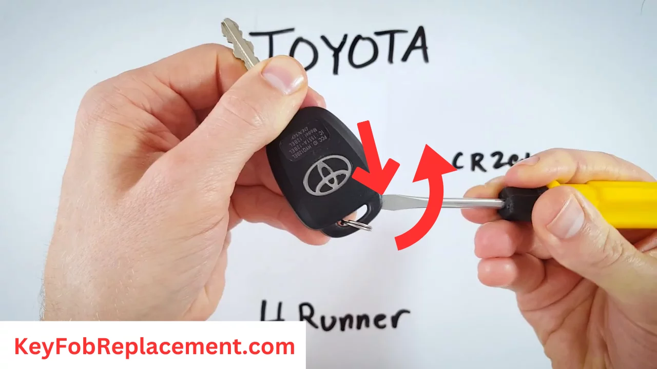 Toyota 4Runner Twist screwdriver in key's indentation