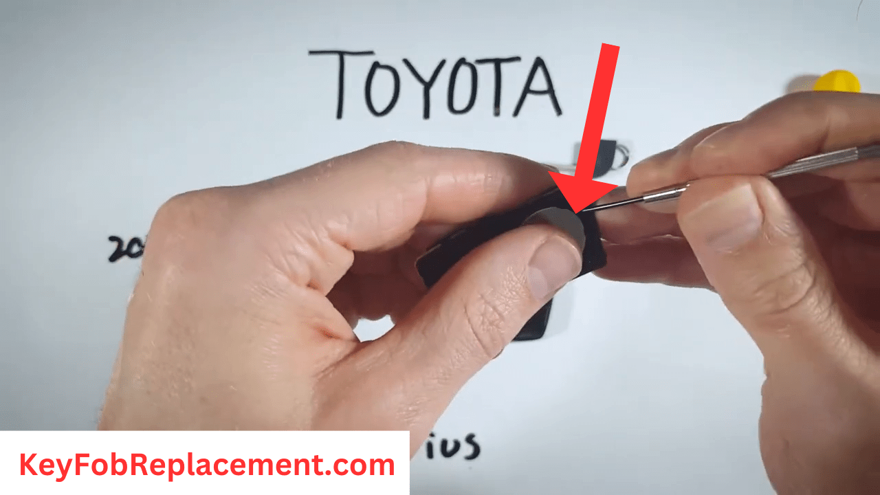 Toyota Prius Key Remove battery, use precision screwdriver