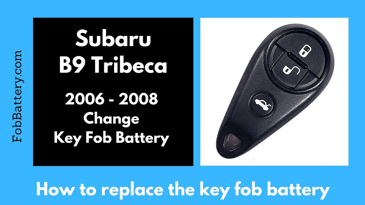 How to Replace the Battery in a Subaru B9 Tribeca Key Fob (2006 - 2008)
