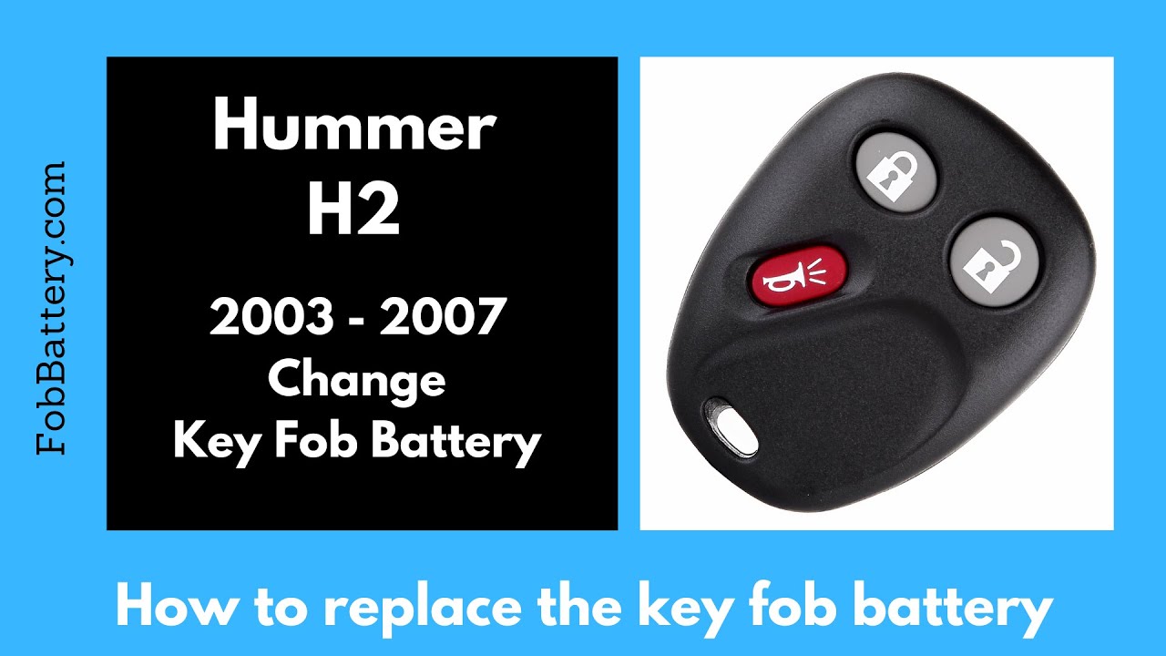 How to Replace the Battery in Your Hummer H2 Key Fob (2003-2007)