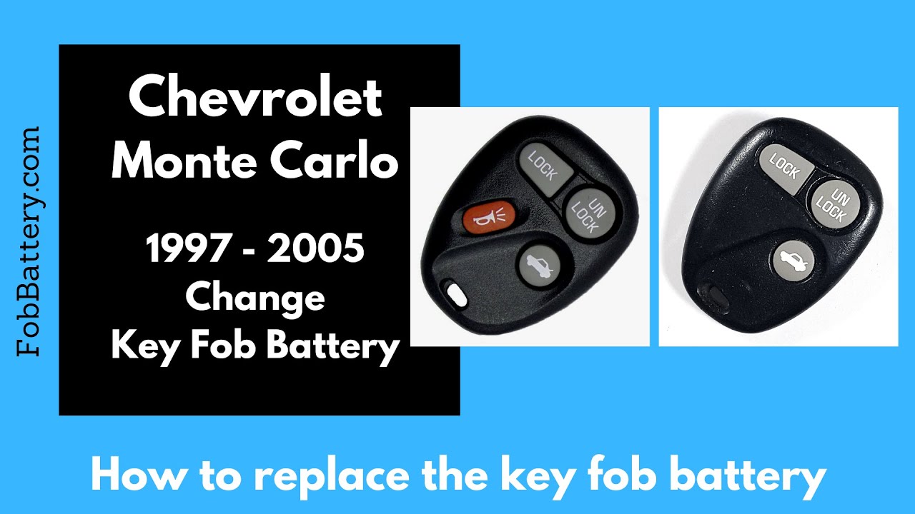 How To Replace The Internal Battery In Your Chevy Monte Carlo Key Fob