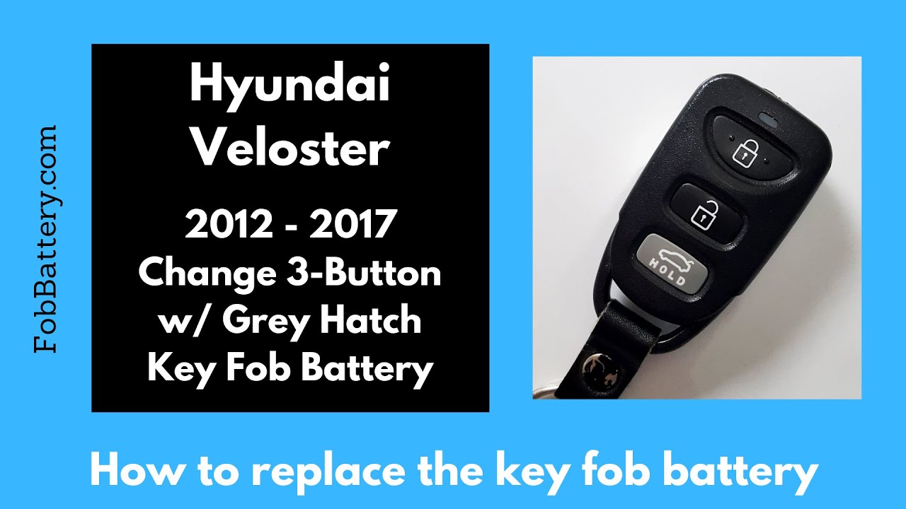 How to Replace the Battery in a Hyundai Veloster Key Fob (2012 – 2017)