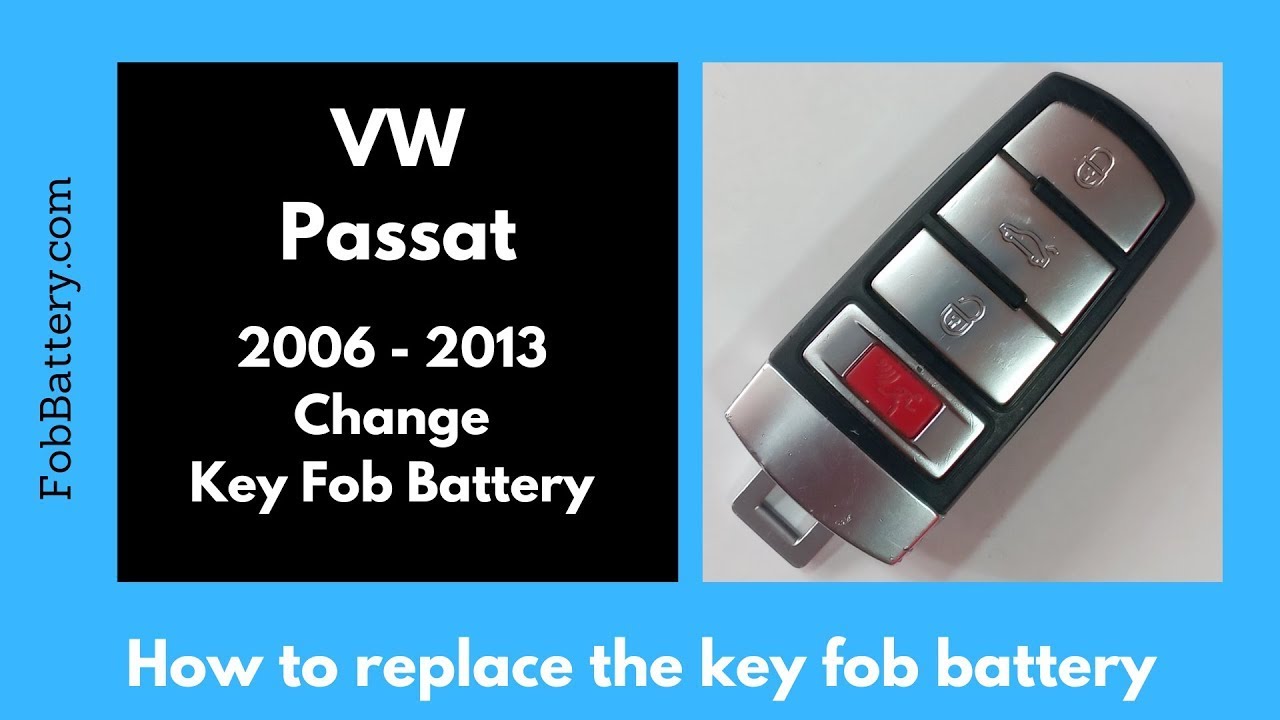 How to Replace the Battery in a Volkswagen Passat Key Fob (2006 - 2013)