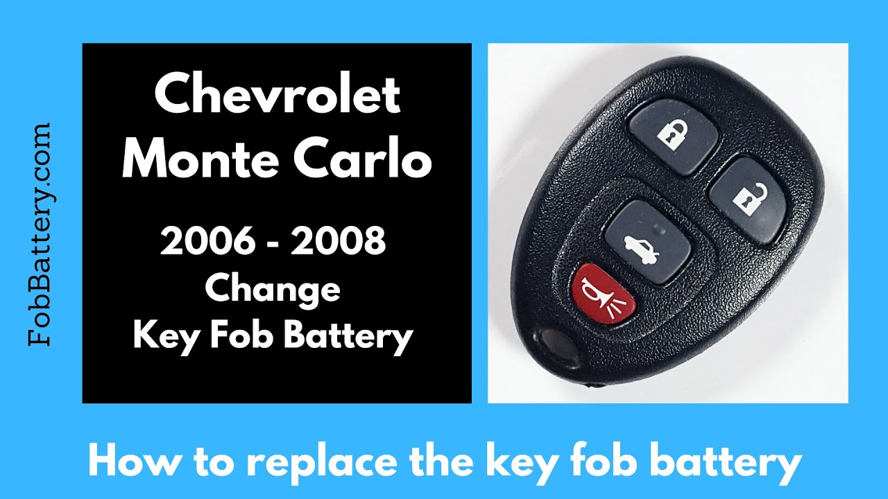 Chevrolet Monte Carlo Key Fob Battery Replacement (2006 - 2008)