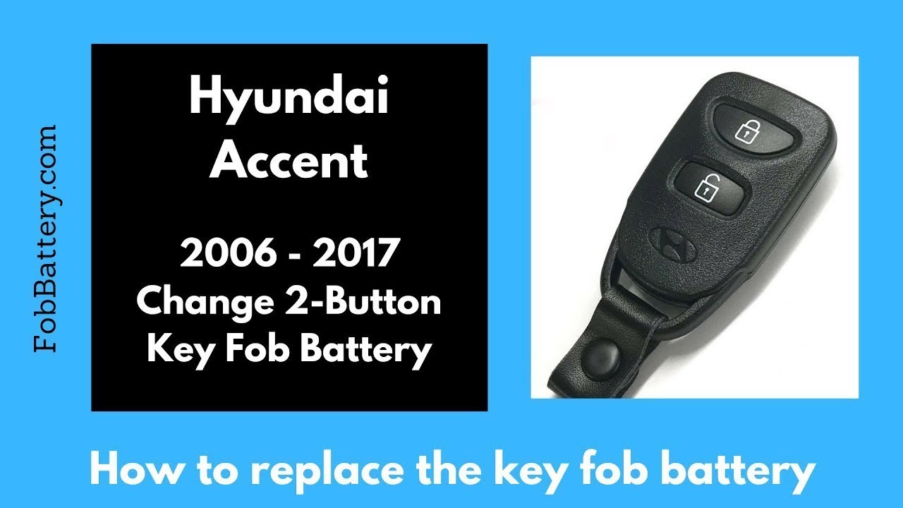 How to Replace the Battery in a Hyundai Accent Key Fob