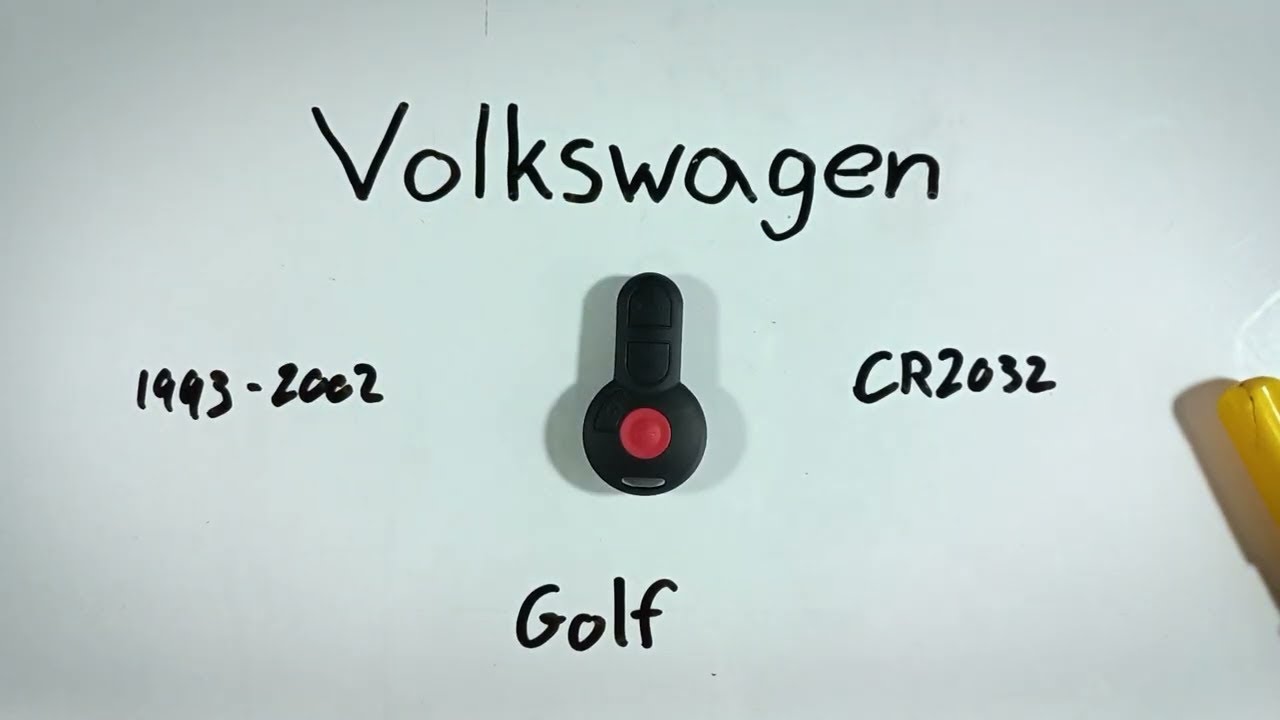Volkswagen Golf Key Fob Battery Replacement Guide (1993 - 2002)