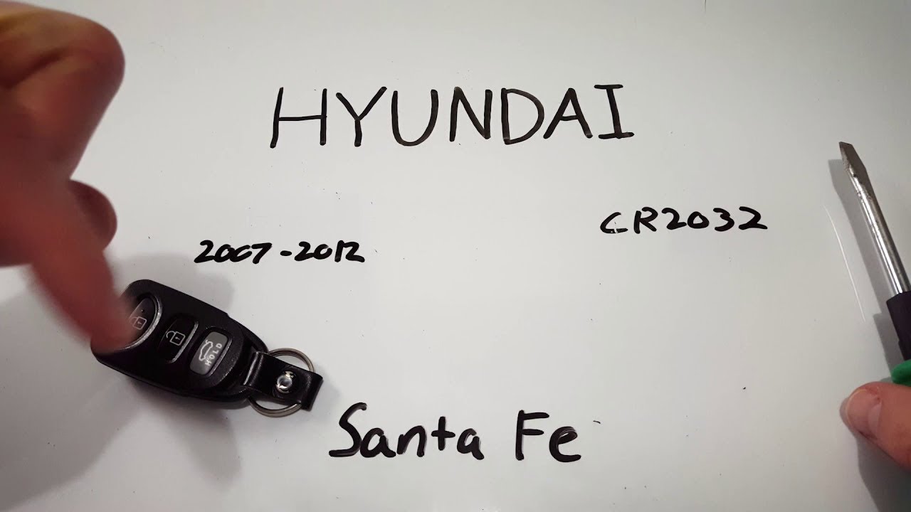 Hyundai Santa Fe Key Fob Battery Replacement Guide (2007 – 2012)