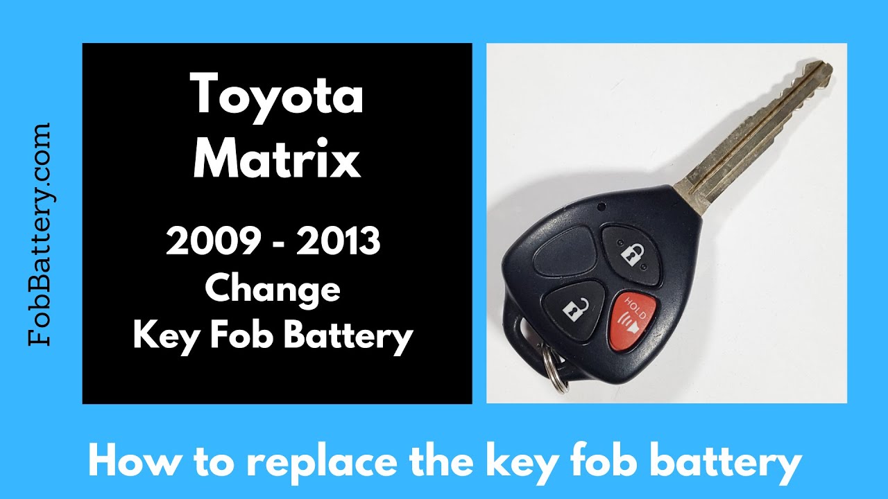 How to Change the Battery in Your Toyota Matrix Key Fob