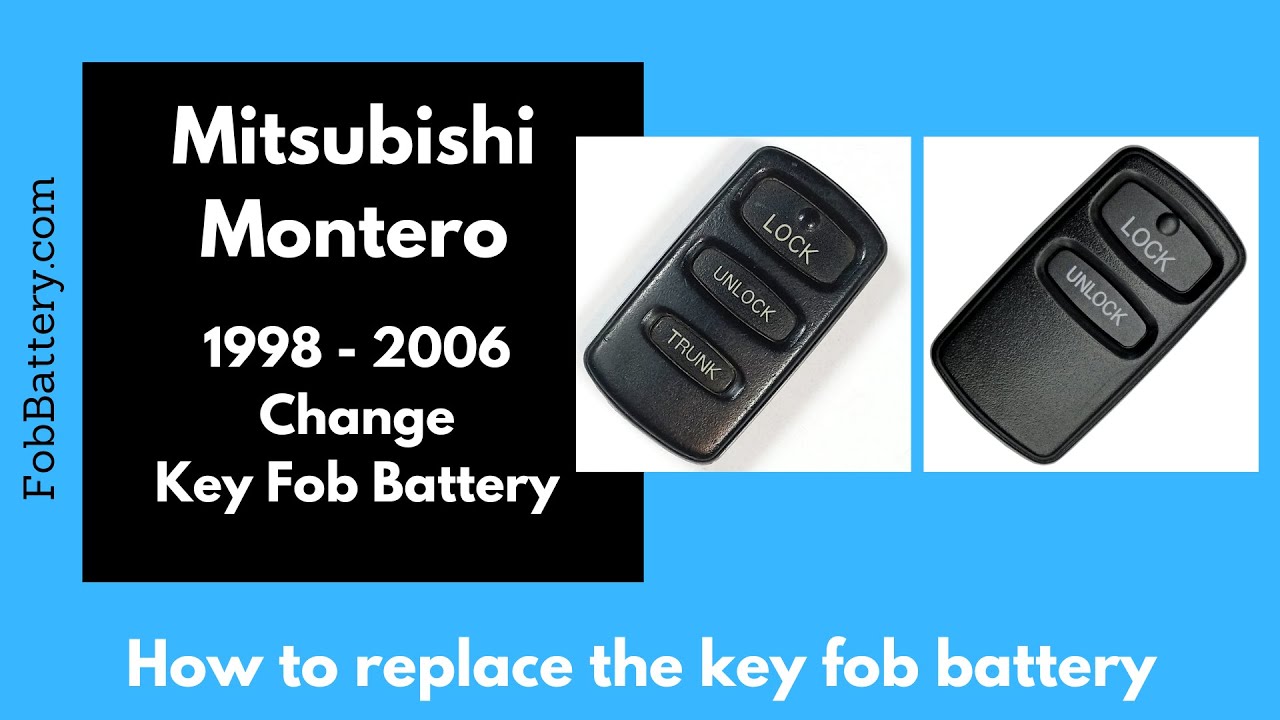 Mitsubishi Montero Key Fob Battery Replacement (1998 - 2006)