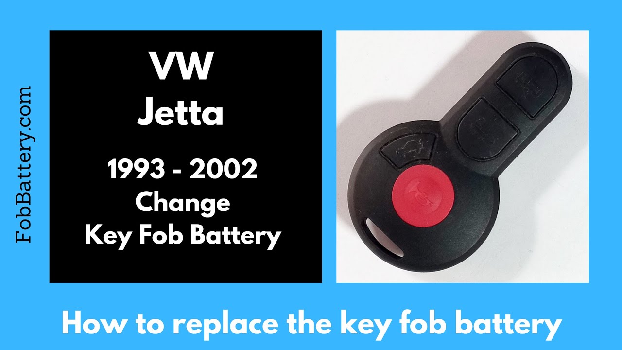 How To Replace The Battery In Your Volkswagen Jetta Key Fob (1993 – 2002)