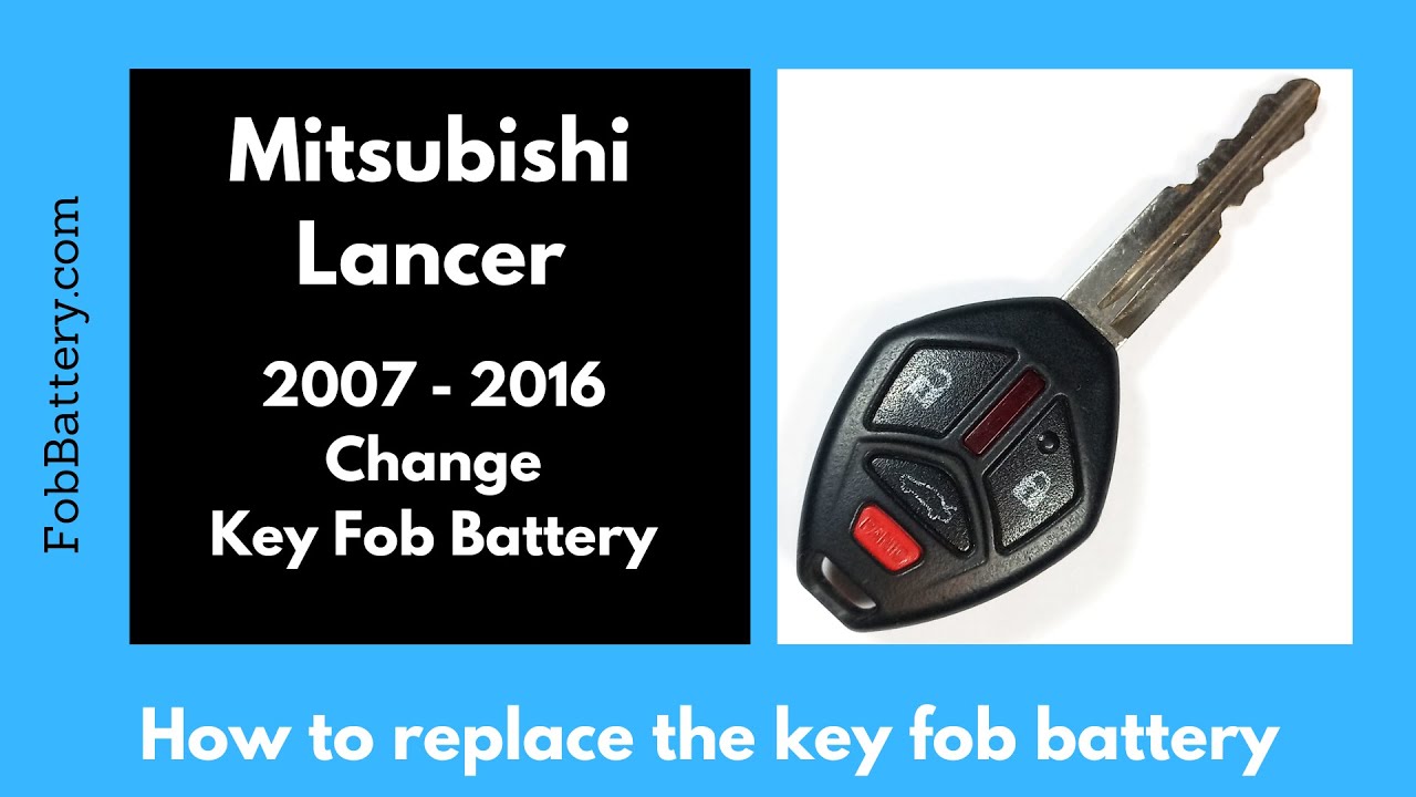 Mitsubishi Lancer Key Fob Battery Replacement Guide (2007 - 2016)