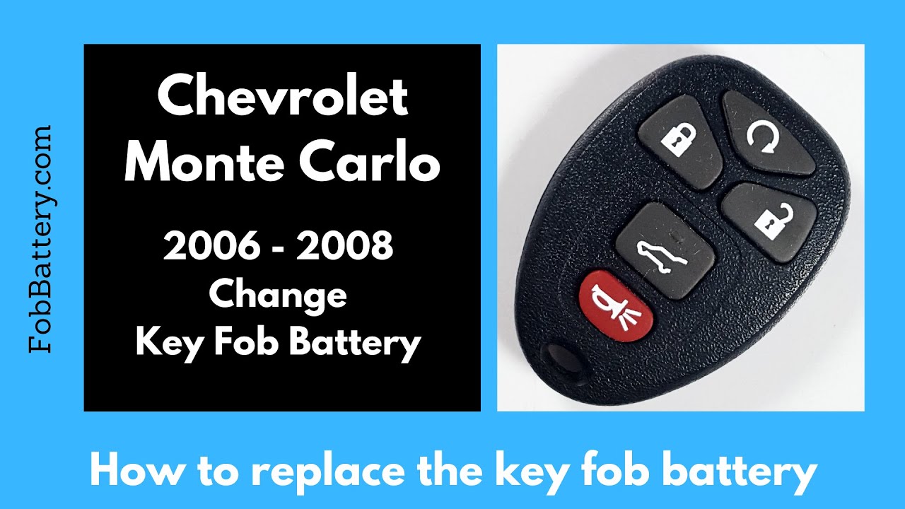 How to Replace the Battery in Your Chevrolet Monte Carlo Key Fob (2006 - 2008)