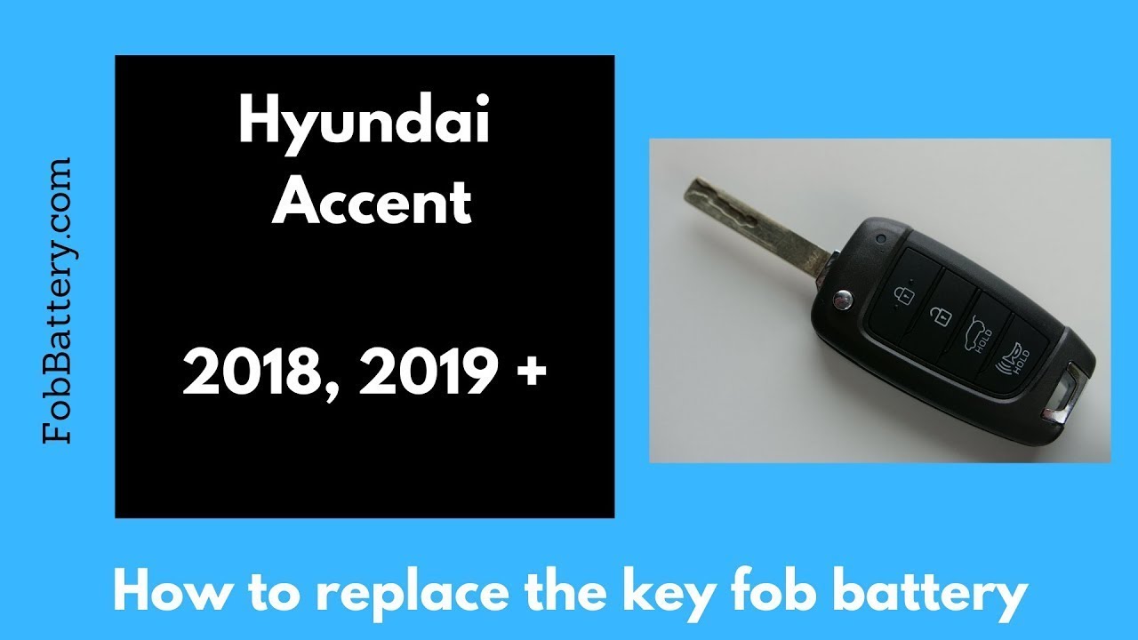How to Replace the Battery in a 2018-2019 Hyundai Accent Keyless Entry Flip Key Fob