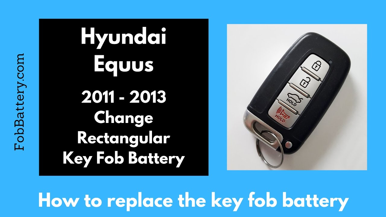 How to Replace the Battery in a Hyundai Equus Key Fob (2011 - 2013)