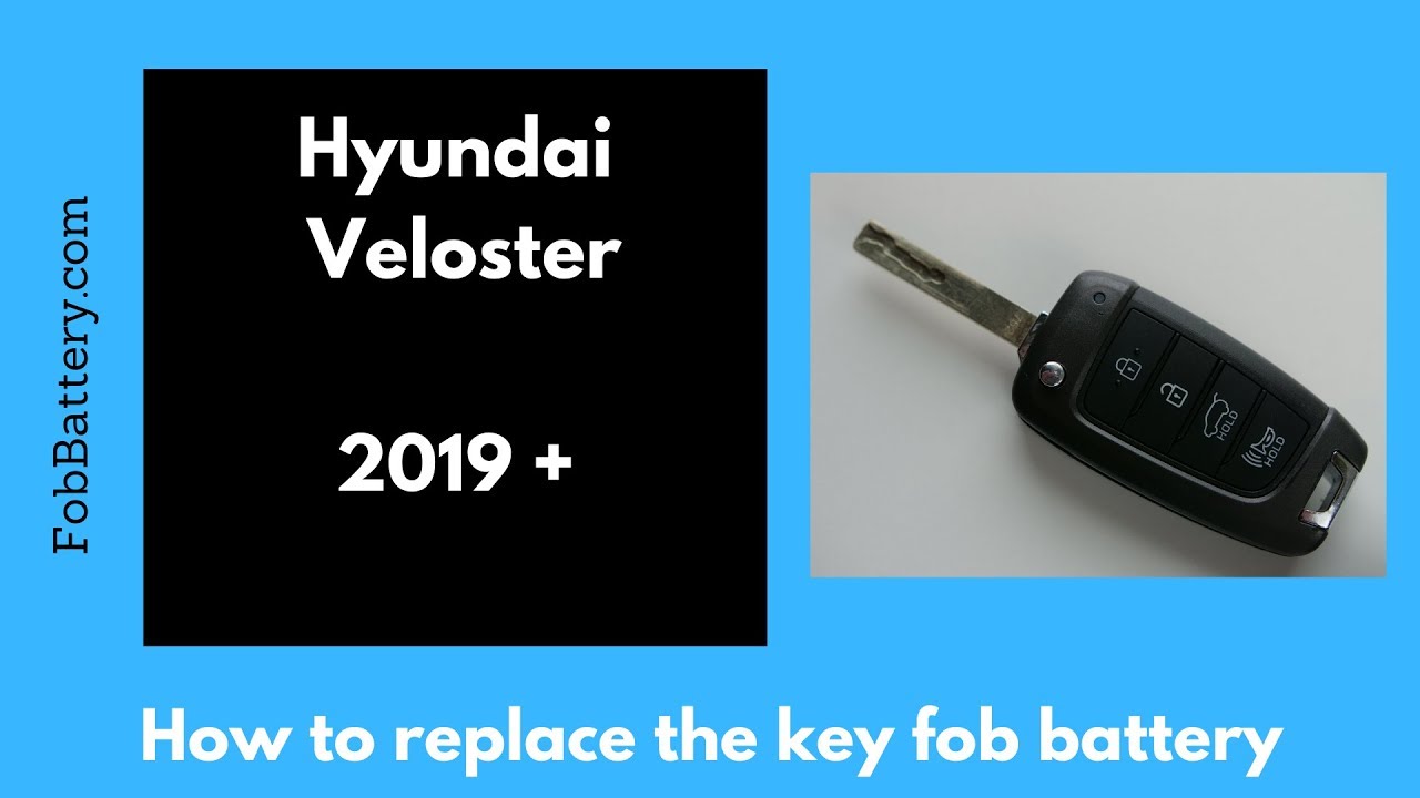Hyundai Veloster 2019 Keyless Entry Flip Key Fob Battery Replacement Guide