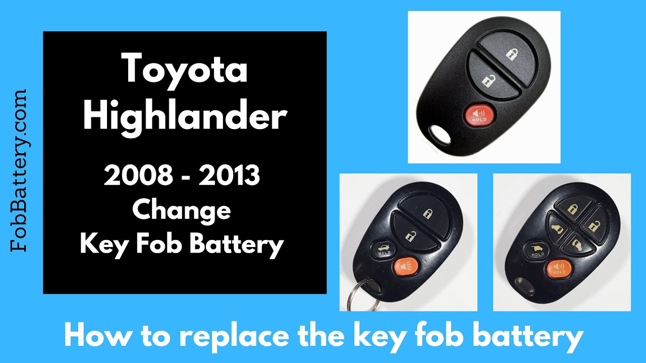 How to Replace the Battery in a Toyota Highlander Key Fob (2008 - 2013)