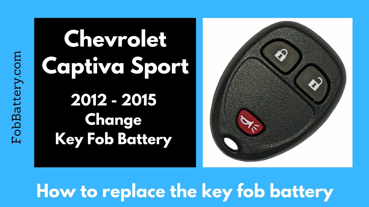 How To Replace The Battery In Your Chevrolet Captiva Sport Key Fob