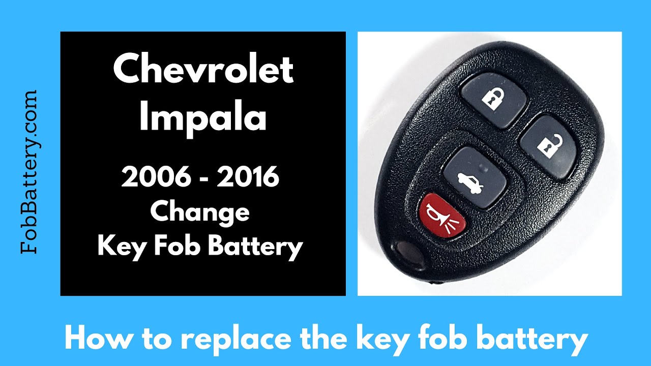 Chevrolet Impala Key Fob Battery Replacement Guide