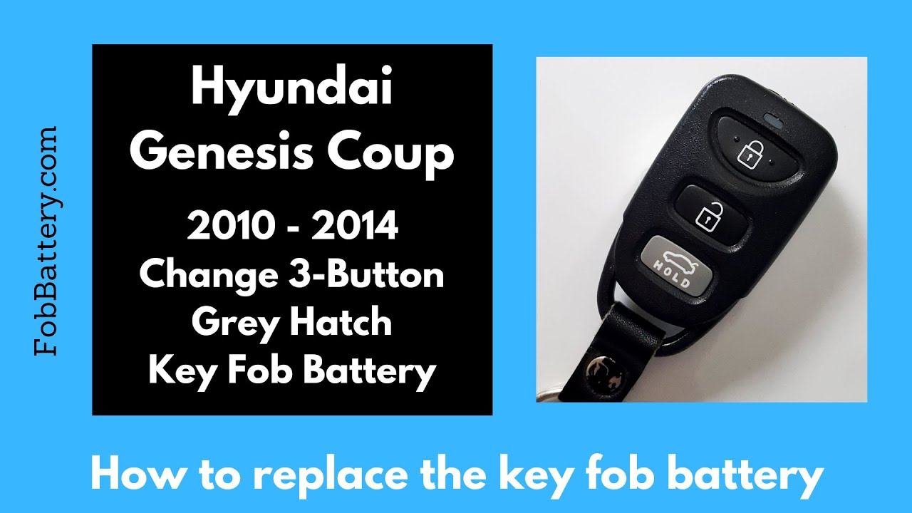 How to Replace the Battery in a Hyundai Genesis Coupe Key Fob (2010 - 2014)