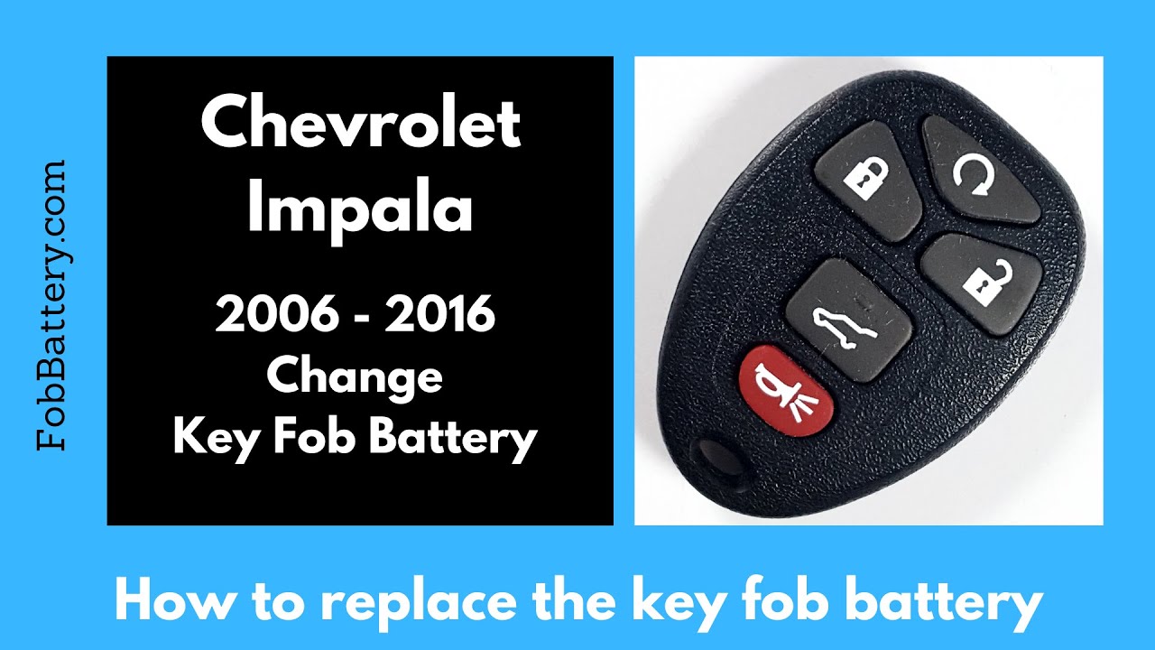 How to Replace the Chevrolet Impala Key Fob Battery (2006 - 2016)