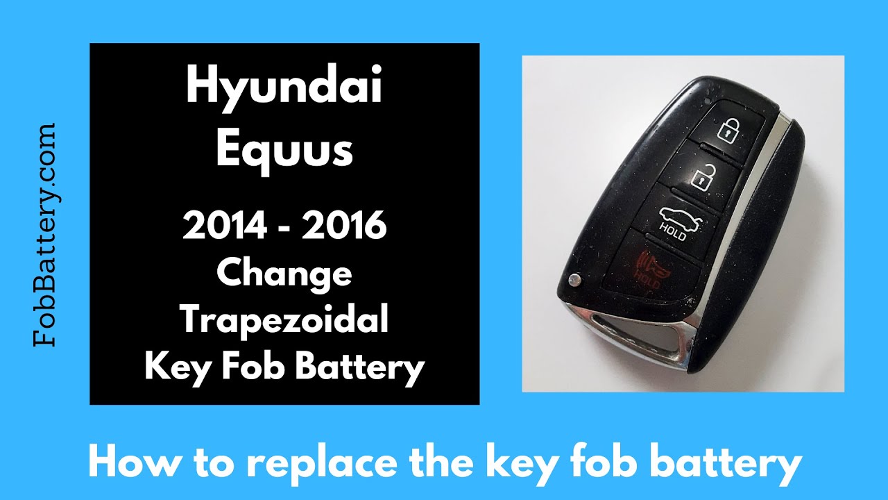 How to Replace the Battery in a Hyundai Equus Key Fob (2014-2016)