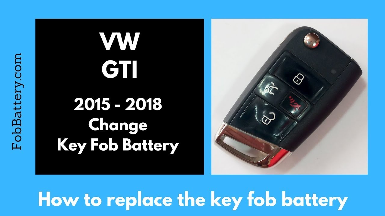 How to Replace the Battery in a Volkswagen GTI Key Fob (2015-2018)