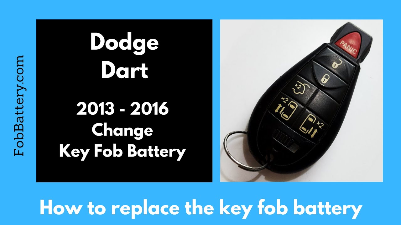 Dodge Dart Key Fob Battery Replacement Guide (2013 - 2016)