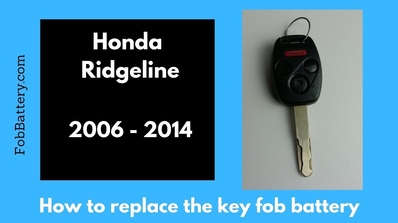 How to Replace the Battery in a 2006-2014 Honda Ridgeline Key Fob