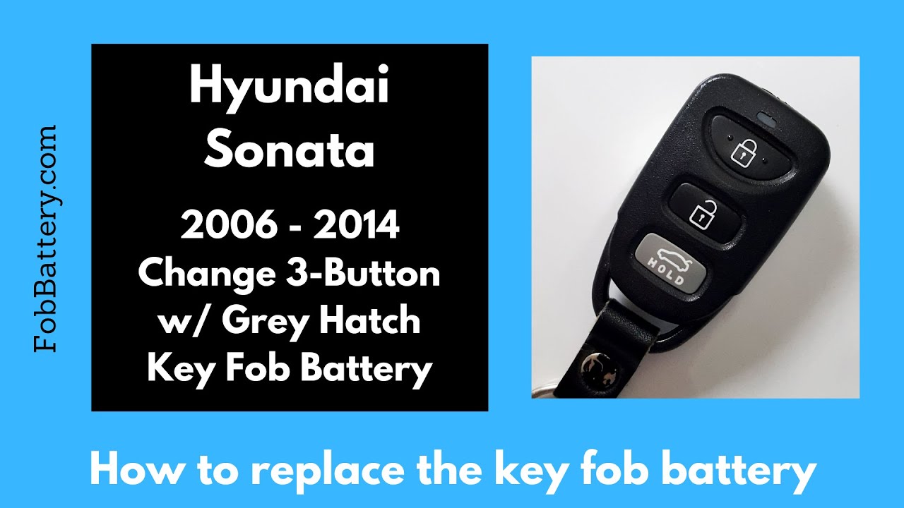 How to Replace the Battery in a Hyundai Sonata Key Fob (2006 - 2014)