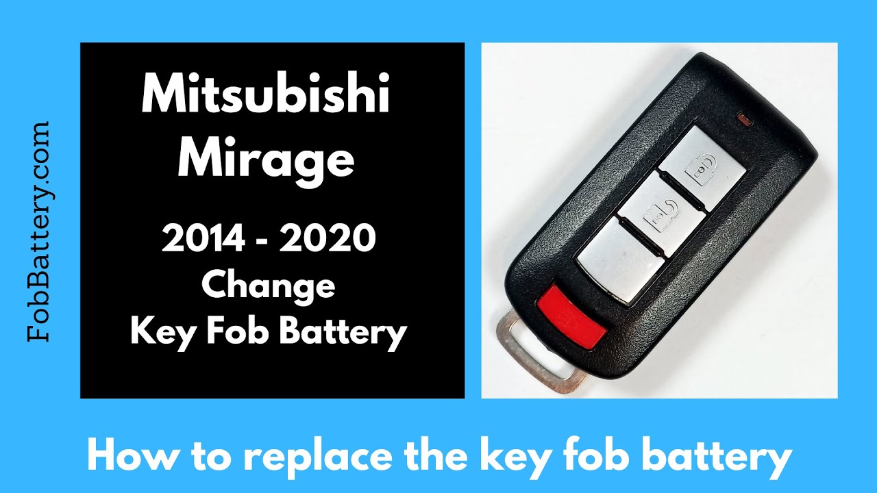 Mitsubishi Mirage Key Fob Battery Replacement Guide (2014 – 2020)