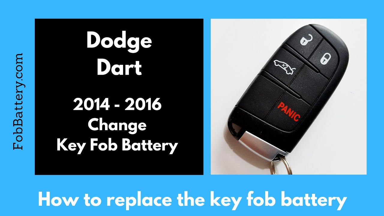 Dodge Dart Key Fob Battery Replacement (2014 – 2016)