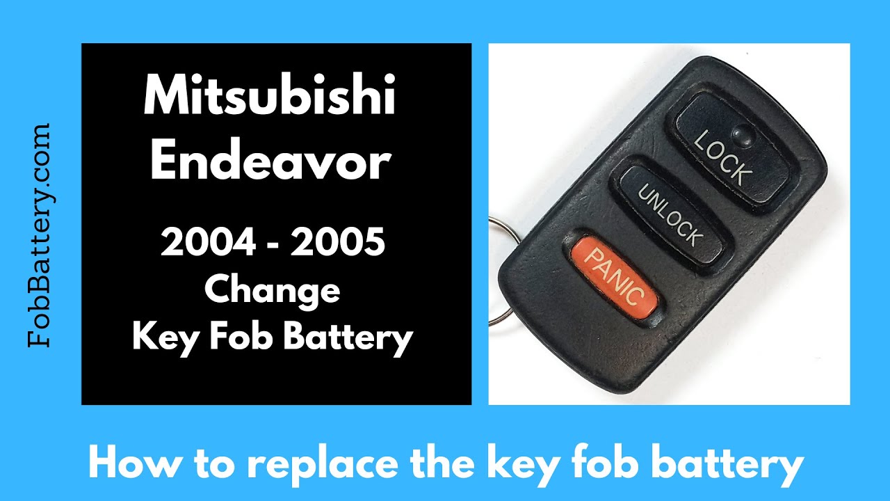 Mitsubishi Endeavor Key Fob Battery Replacement Guide