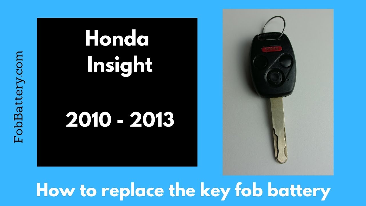 How to Replace the Key Battery in a 2010-2013 Honda Insight