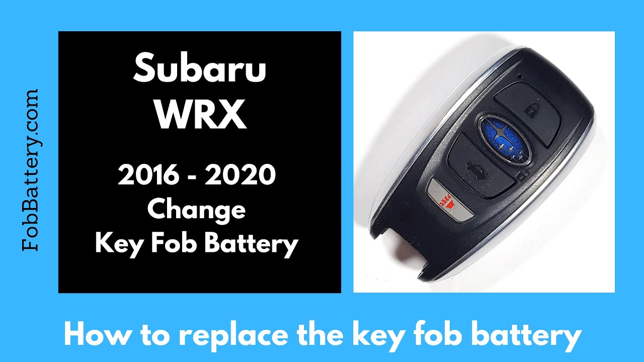 How to Replace the Battery in a Subaru WRX Key Fob (2016 - 2020)