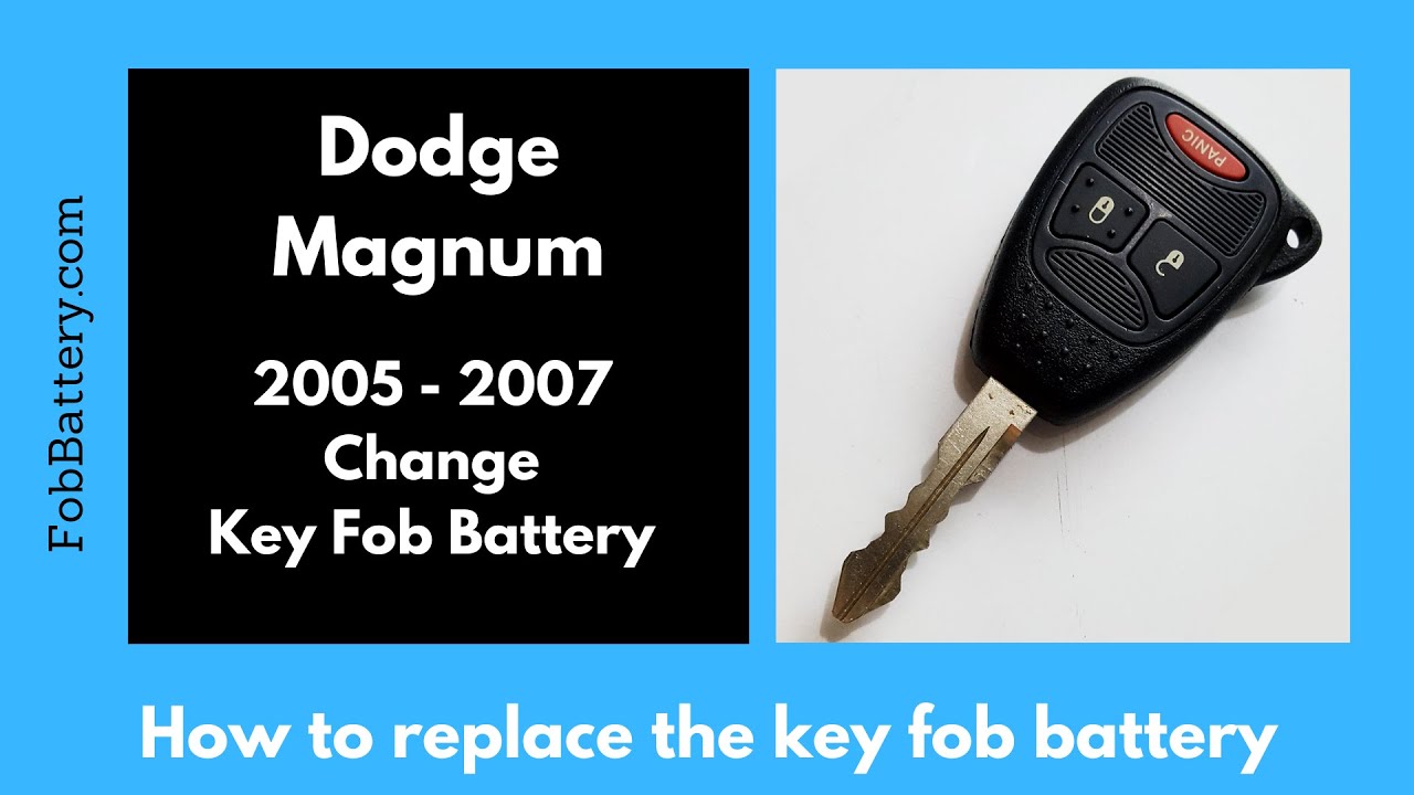 Dodge Magnum Key Fob Battery Replacement Guide (2005-2007)