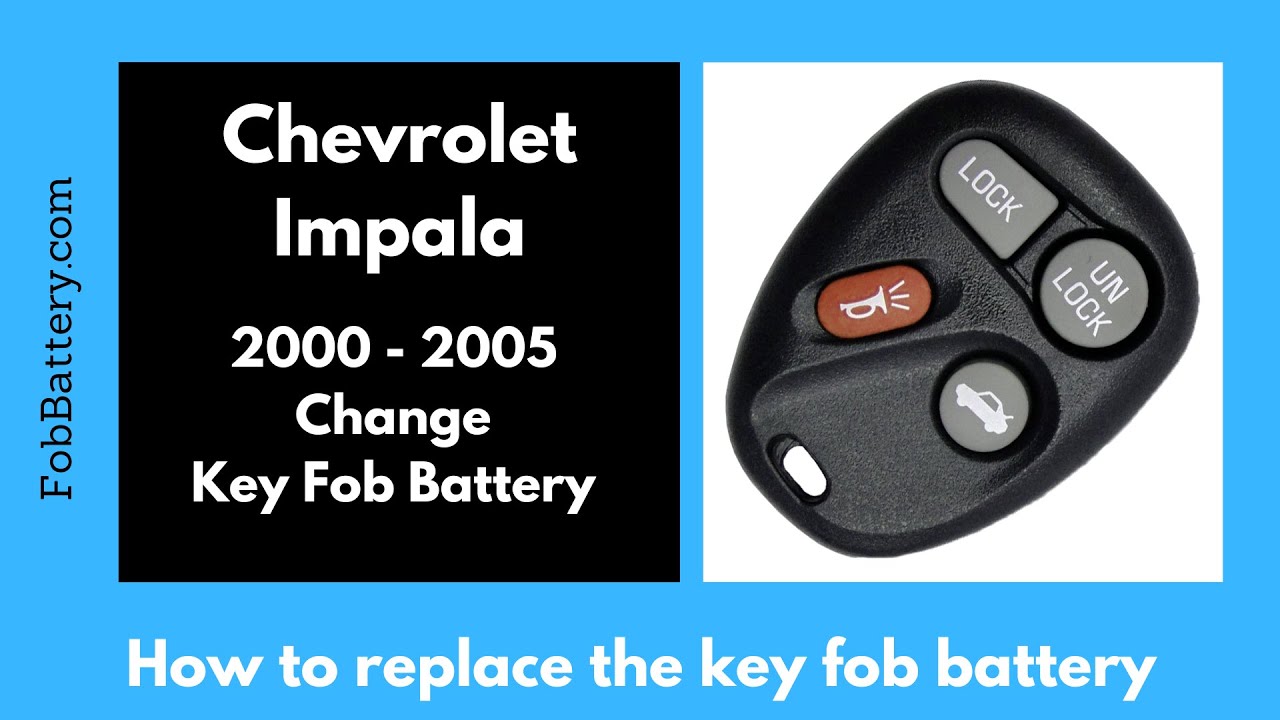 How to Replace the Battery in a Chevrolet Impala Key Fob (2000 - 2005)