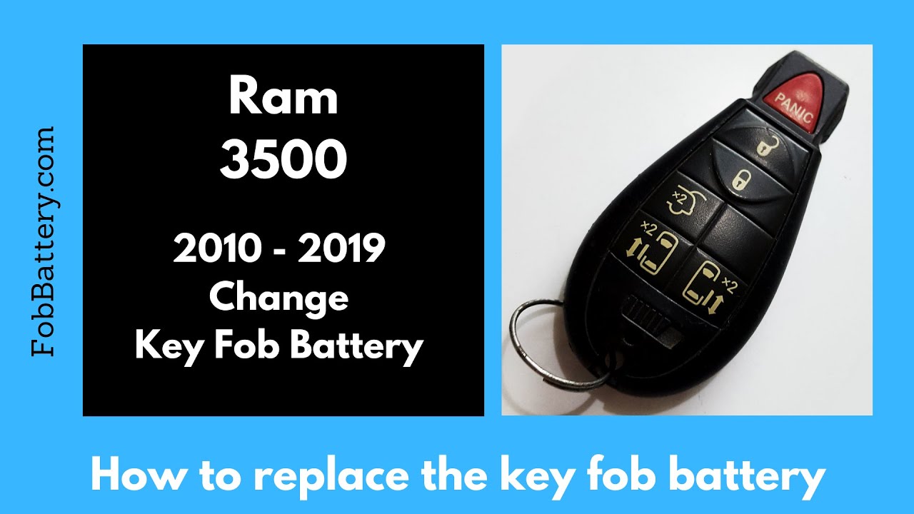 How to Replace the Battery in a Ram 3500 Key Fob (2010-2019)